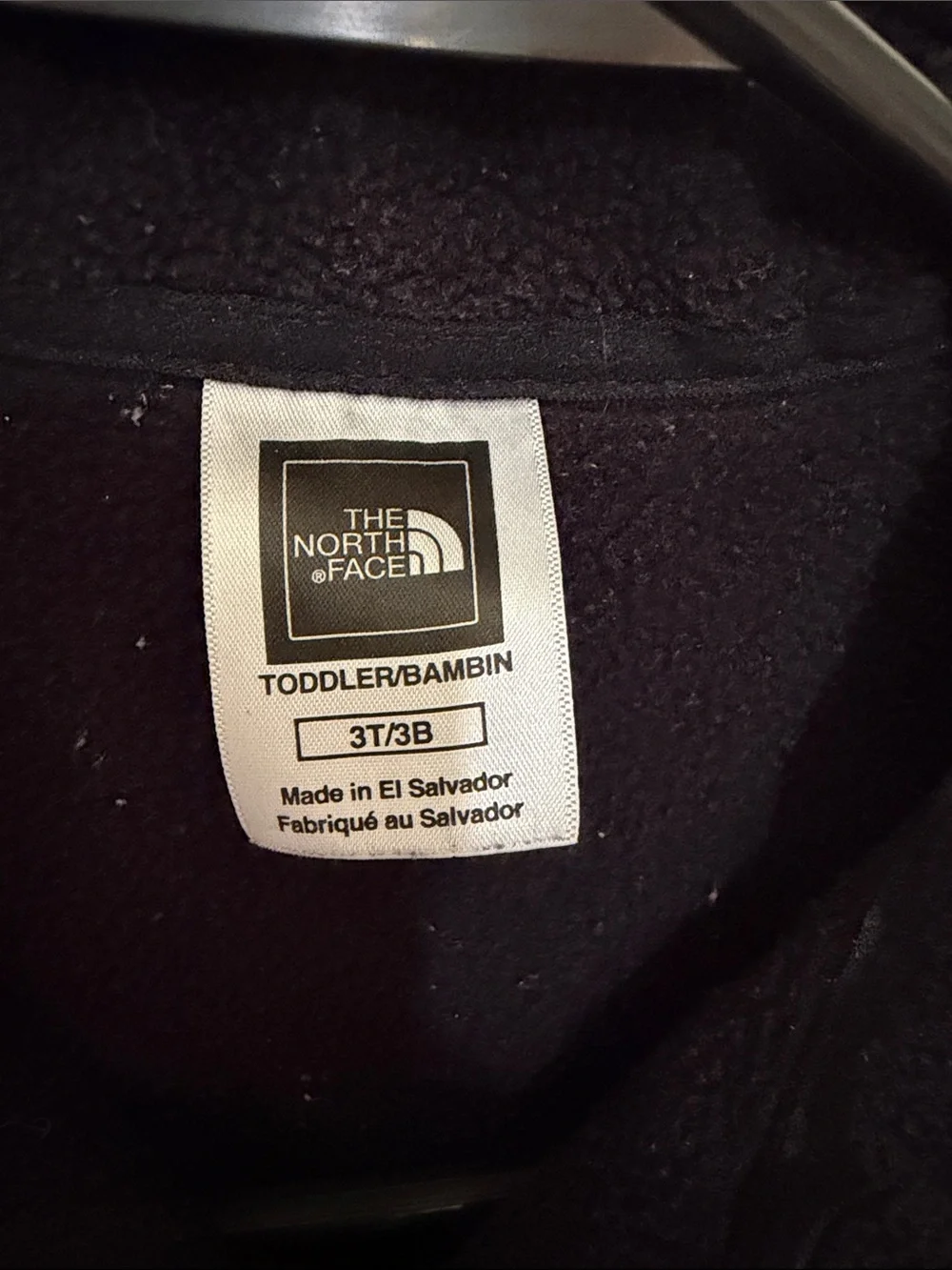 The North Face Kids Black Zip Fleece Jacket